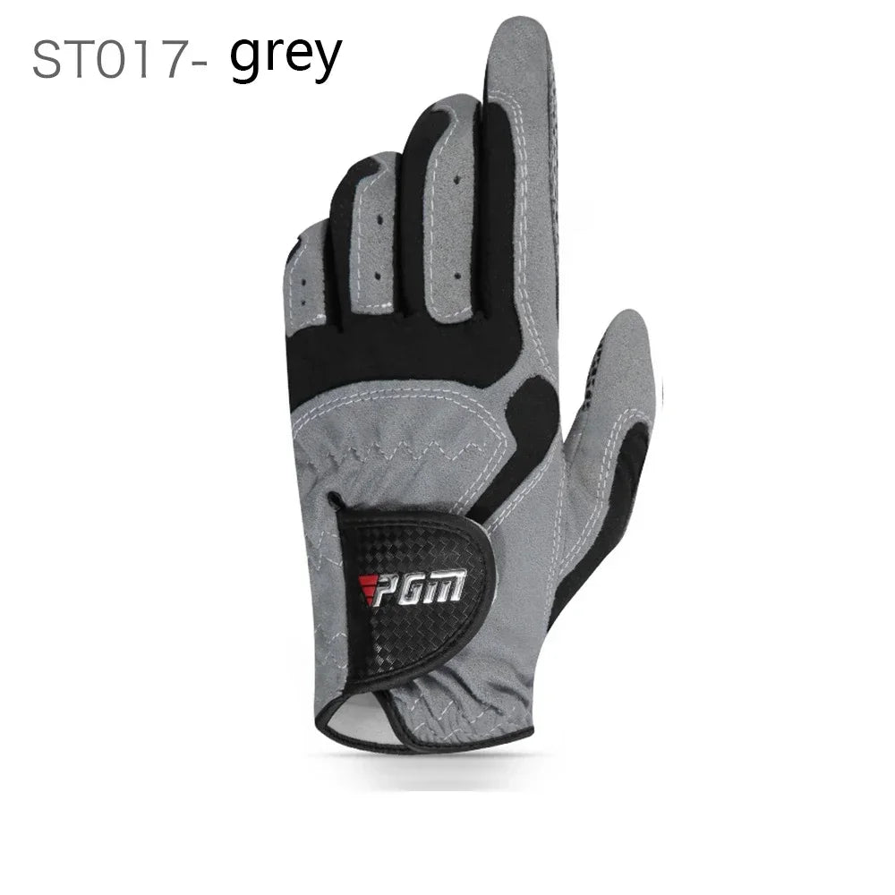 PGM Golf Gloves,Men's Left/Right Hand Anti-slip Particles Wear-resistant Gloves,Microfiber Cloth Golf Gloves ST017
