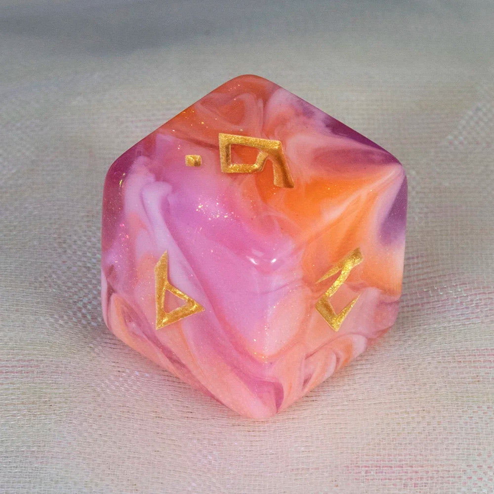 DND Polyhedral Dice Set - 7 Pieces Acrylic Mixed Colour Glitter Games Dice  for Souvenirst Entertainment RPG Board Game