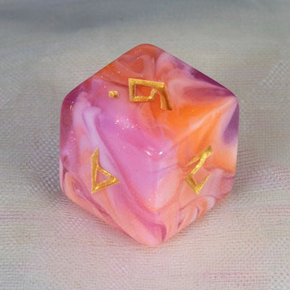 DND Polyhedral Dice Set - 7 Pieces Acrylic Mixed Colour Glitter Games Dice  for Souvenirst Entertainment RPG Board Game