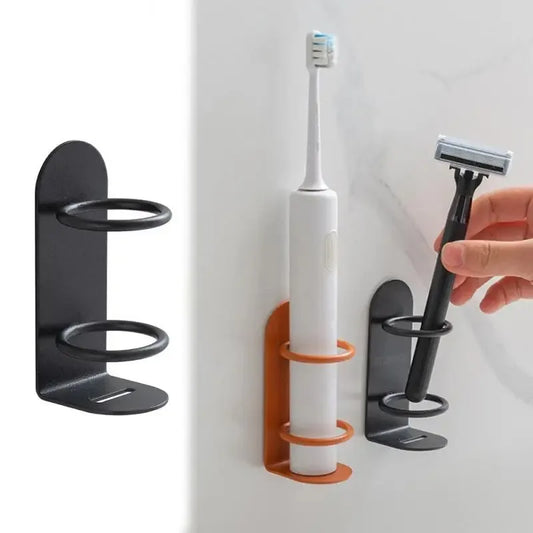 Punch-Free Wall-Mounted Electric Toothbrush Holder Razor Organizer Storage Shelf Bathroom Accessories Toothbrush Holder