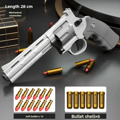 Continuous Firing ZP5 357 Revolver Launcher Pistol Soft Dart Bullet Toy Gun CS Outdoor Game Weapon for Kids Adult