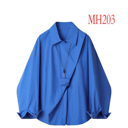 Men's solid color cotton linen suit, linen cotton blend suit collar, short sleeved shirt with quarter length pants MH203