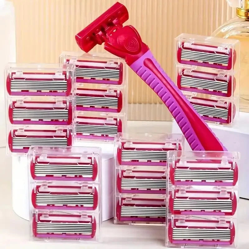 Razor for women 6-Layer blade leg hair underarm shaving knife 6-layer blades razor cross-border spot manual razor Leg shaver