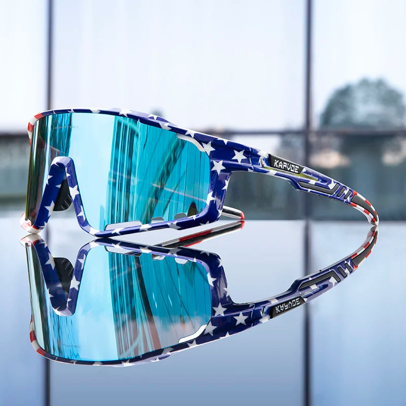 Kapvoe UV400 Cycling Sunglasses Men MTB Sport Glasses Outdoor Hiking Camping Goggles Women Road Bike Bicycle TR90 Frame 2023