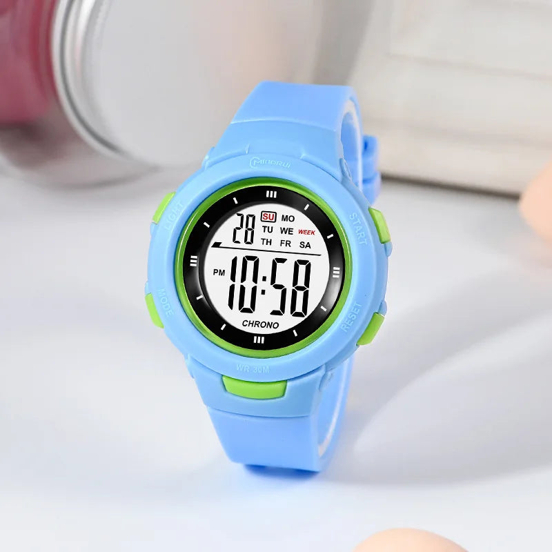 UTHAI CE49 Kids Watches Fashion Luminous Waterproof Alarm Clock Smart Watches Boys and Girls Student Electronic Watch Gift