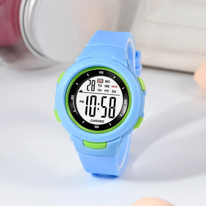 UTHAI CE49 Kids Watches Fashion Luminous Waterproof Alarm Clock Smart Watches Boys and Girls Student Electronic Watch Gift