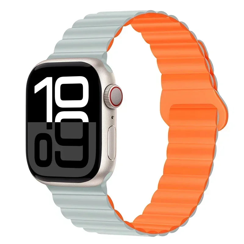 Magnetic Strap For Apple Watch Bands 46mm 42mm 49mm 45mm 44mm 41mm Silicone Sport Bracelet iWatch Series ultra 10 9 8 7 6 5 SE
