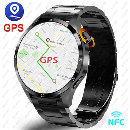 2025 New For Huawei GT5 Pro Smart Watch Men HD AMOLED Screen GPS Motion trajectory Heart Rate Bluetooth Call 1.52" SmartWatch