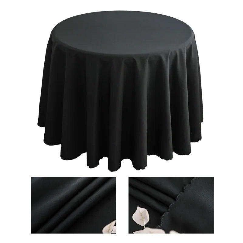 1pcs, 63in/71in/86.6in, Thickened round Tablecloth, Suitable for Hotel, Wedding Banquet, Home and Other Desktop Decoration