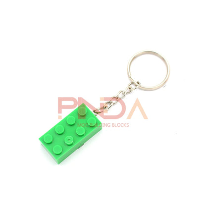 10Pcs MOC 2x4 Schlüssel Kette Bausteine ​​Kreative Geschenk mit MOC Ziegel Keychain Ziegel Platte Kompatibel 