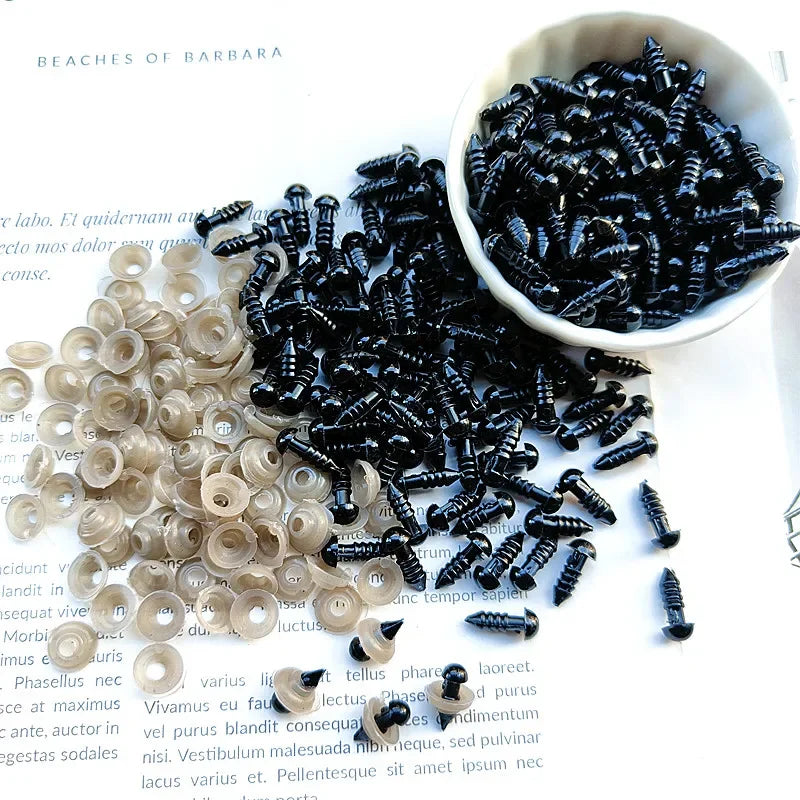 50/100pcs Eyeball Black Plastic Plush Safety Eyes Amigurumi for Toys Kids Diy Craft Funny Toy Eyes Animal Doll Accessorie 5-14mm