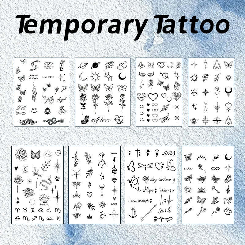 Small Pattern Waterproof Temporary Tattoo Stickers, Long-lasting Waterproof for One to Two Weeks, Finger Tattoos for Women.