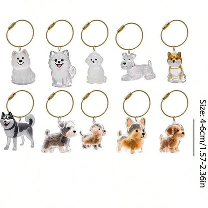 Transparent Cat/Dog Hair Collection Capsule Keychain Kawaii Memorial Pet Cat Dog Hair Capsule for Keychain DIY Pendant Accessory