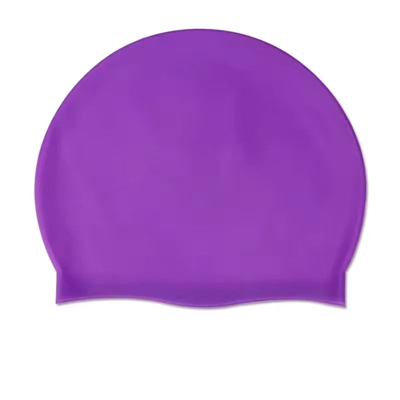 Unisex Adult Silicone Swim Cap Waterproof Swimming Hat Non Slip Bathing Pool Hat Elastic Silicone Cap for Long and Short Hair