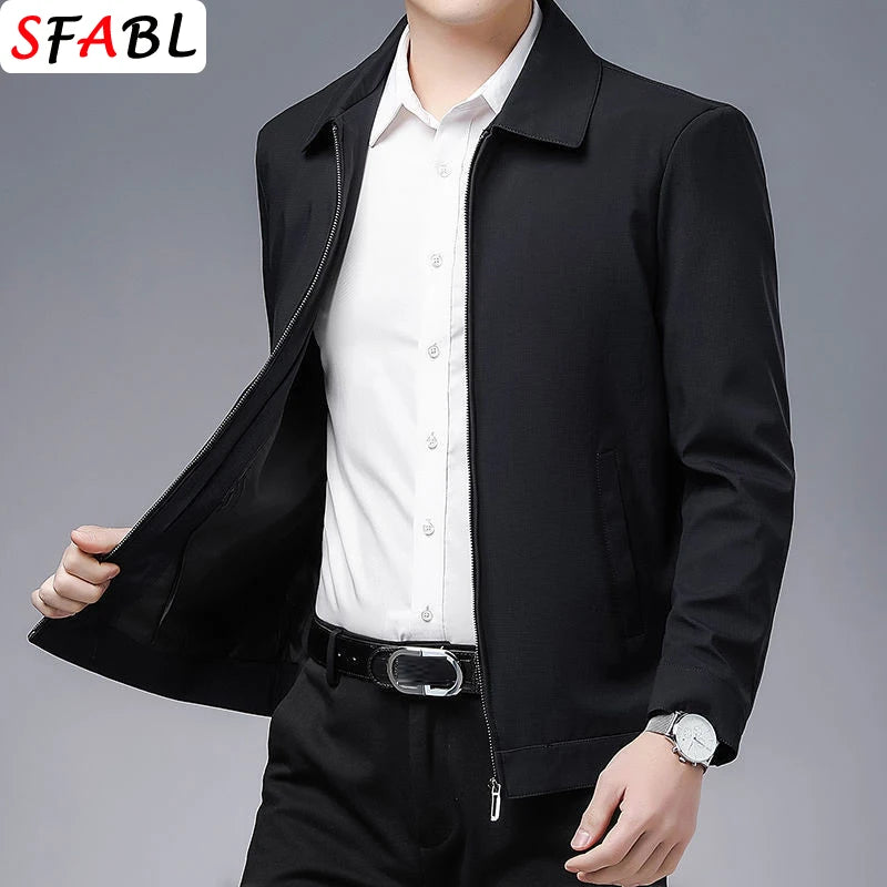 Loose Casual Business Men's Jacket Blazers for Men Formal Social Jacket Solid Color Luxury Office Dress Coat Spring Autumn New