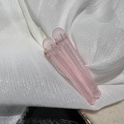 2pcs Colorful Fix Hair Hairpins Frosted Duckbill Clip Fashion Bangs Hairdressing Hair Pins Barrettes Headwear Accessories
