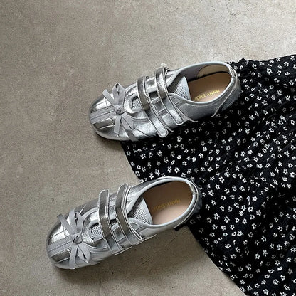 2025 New Spring Mary Jane Cross Strap Flats Shoes Women Fashion Elegant Round Toe Ladies Comfort Soft Sole Ballerinas Shoes