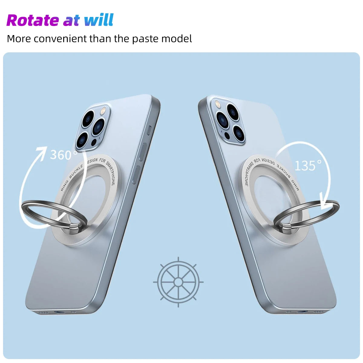 360 Magnetic Phone Holder Stand Magnet Finger Ring Socket For Magsafe Wireless Charging For IPhone14 15 Pro Cellphone Bracket ?