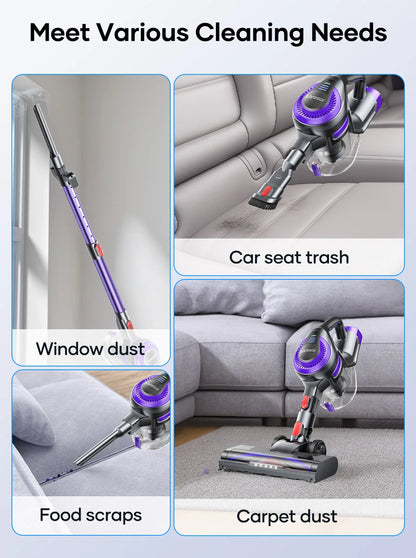 Laresar V10 Lite 38000Pa Cordless Vacuum Cleaner Handheld Strong Suction Button Smart Home Appliance for Carpets Hair 45 Mins