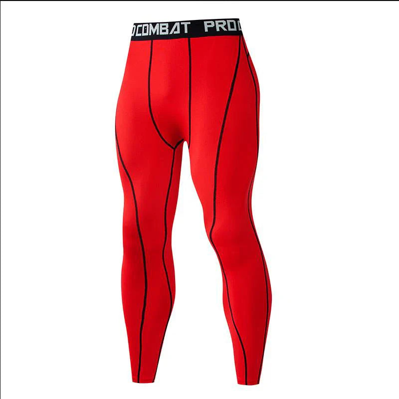 2025 Men's High Elasticity Fitness Speed Drying Running Tight Feet Basketball Competition Training Yoga Primer Colorful Pants