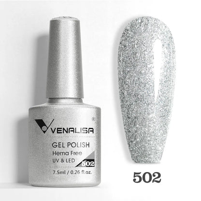 Venalisa HEMA TPO FREE Nail Gel Polish Glitter Gorgeous Full Coverage Soak Off UV LED French Nail Jelly Pink Nude Collection