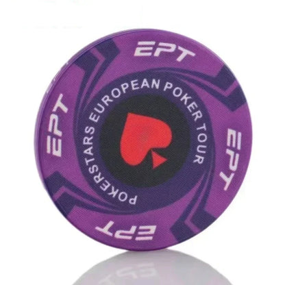 10 Pcs Portable Convenient Professional Sports Ceramic Chips Chess Poker Match Club Special Entertainment Equipment