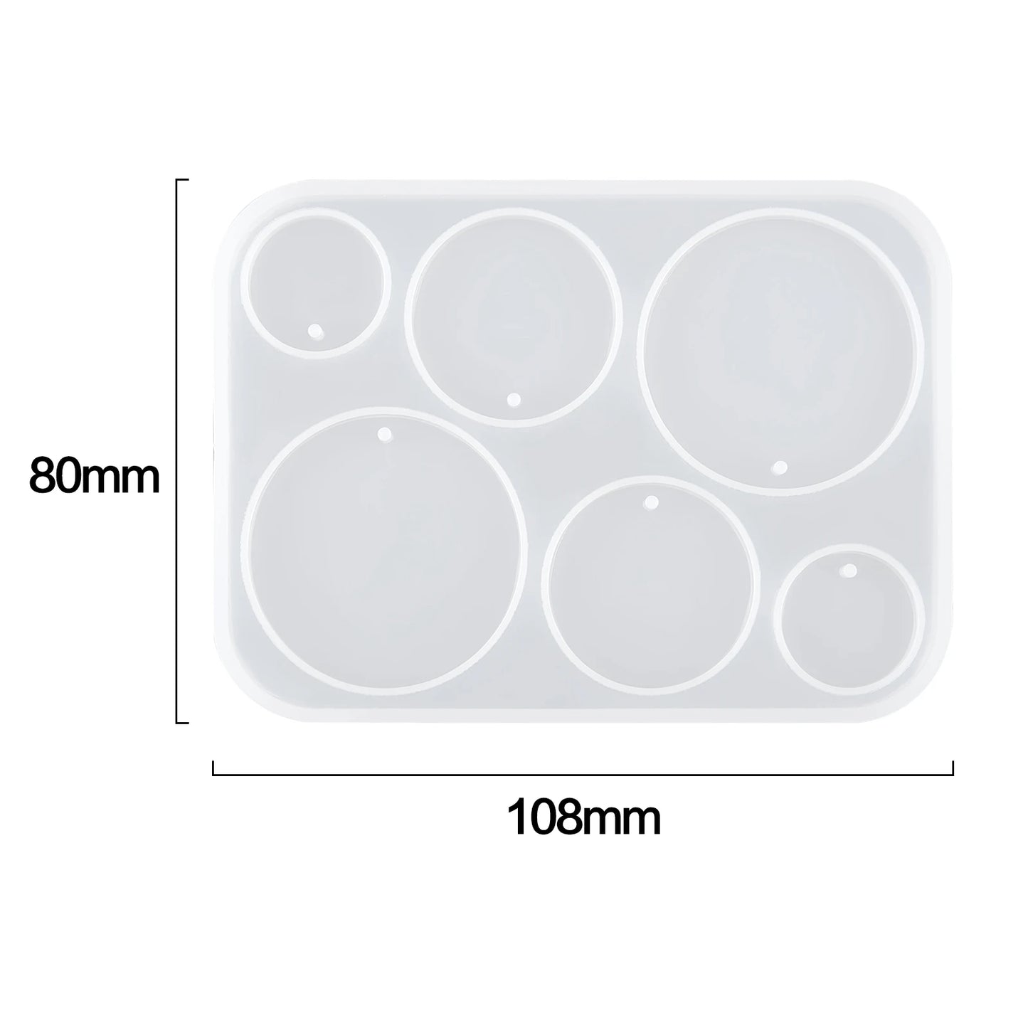 Geometric Earring Pendant Silicone Mold Round Epoxy Resin Mould For DIY Ornaments Keychain Necklace Charms Epoxy Resin Crafts