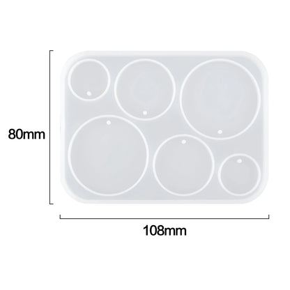 Geometric Earring Pendant Silicone Mold Round Epoxy Resin Mould For DIY Ornaments Keychain Necklace Charms Epoxy Resin Crafts