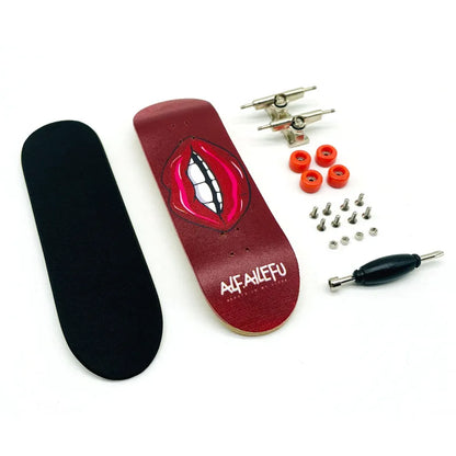 Creative Mini Finger Skateboard Fingerboard Colourful Skatepark Maple Double Rocker Sport Bearings and Palm Slide Board