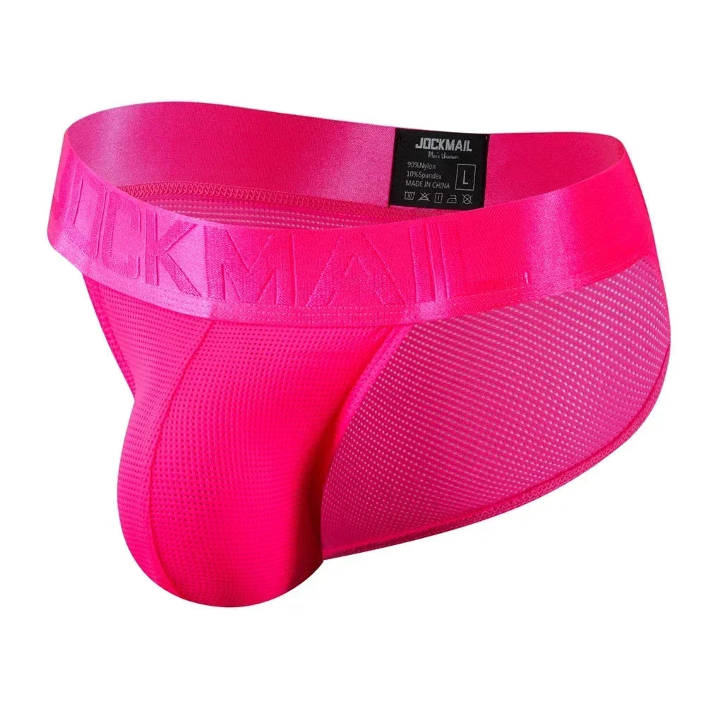 Sexy Man's Underwear Briefs Underpants Nylon Mesh Quick Dry Men's Briefs Bikini Slip Men's Tanga Briefs Nylon  SPANDEX