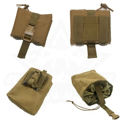 New Molle Folding Dump Drop Magazine Pouch Airsoft Qutdoor Hiking Hunting Accessories EDC Foldable Recovery MagHolster Waist Bag