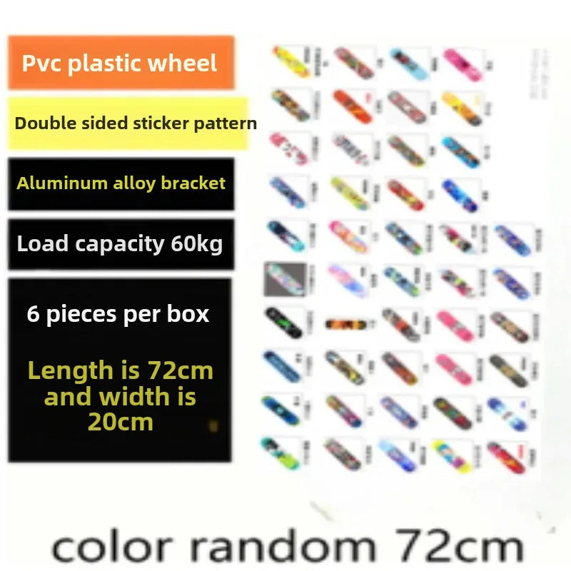 Youth Child Skateboard Maple Double Rock Skate Board Patin Skates Kids Skateboarding Cartoon Sticker Kids Griptape Longboard