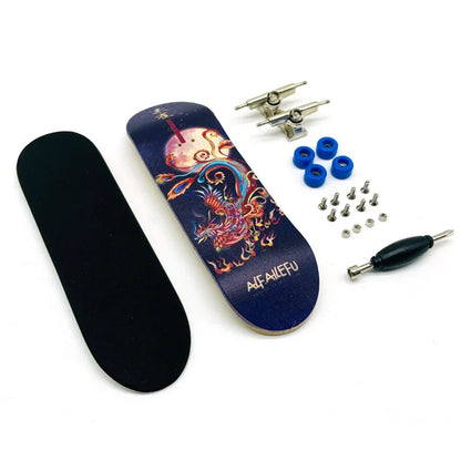 Creative Mini Finger Skateboard Fingerboard Colourful Skatepark Maple Double Rocker Sport Bearings and Palm Slide Board