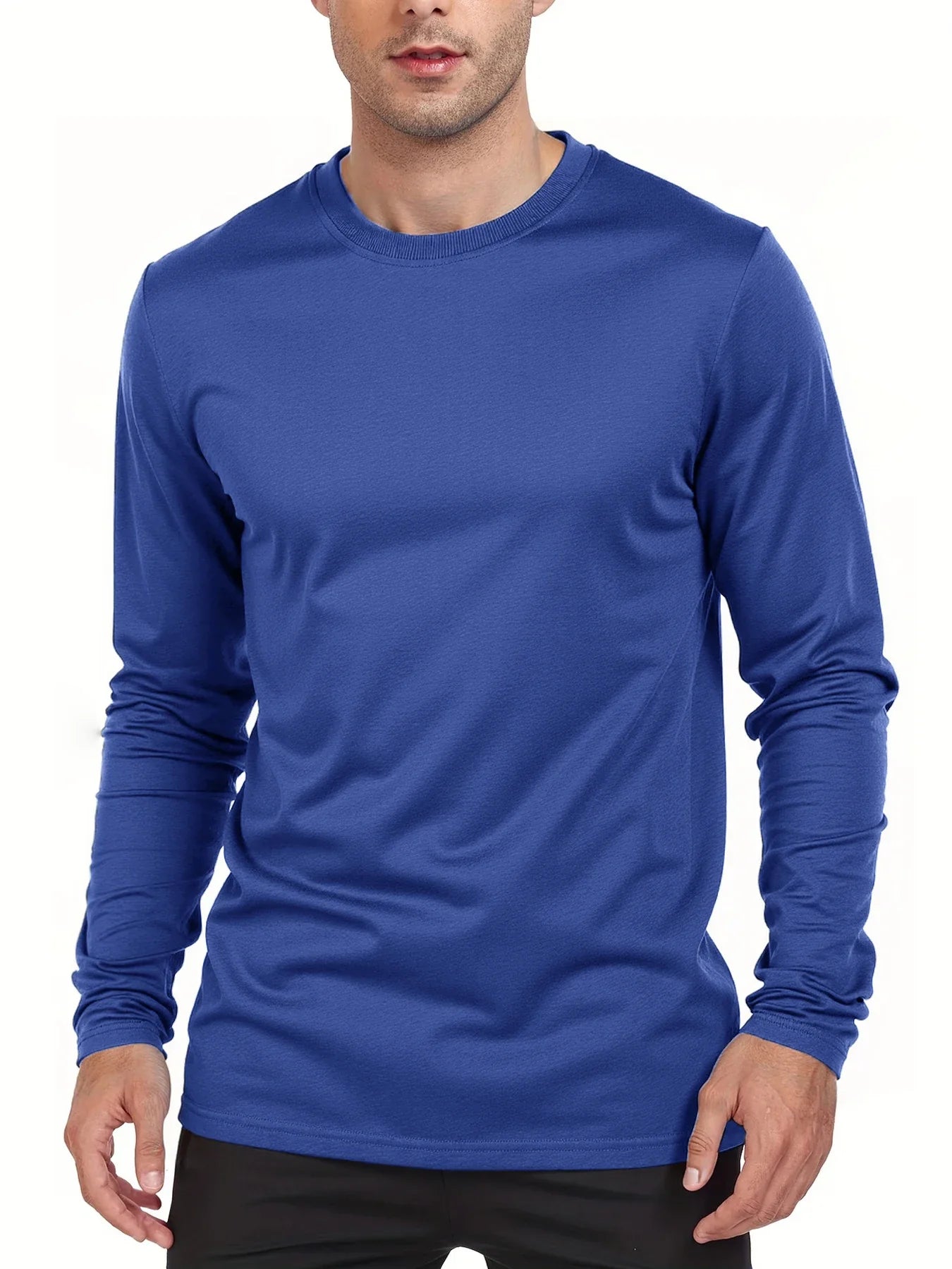 Spring Autumn Men??s T-shirts Long Sleeve Casual Tops Solid Color High Quality Male T-Shirt Classic Men Clothing