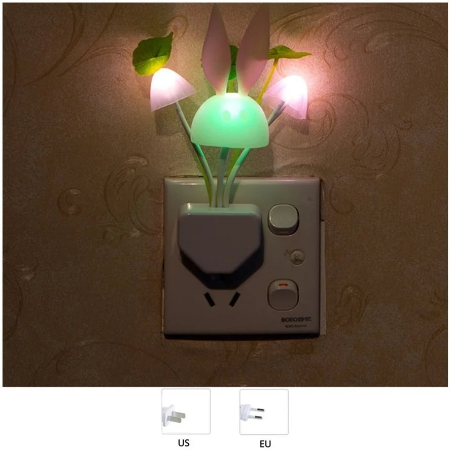 LED Mushroom Lamp Novelty Night Light Fungus Luminaria Lamp  LED Night Lights Sensor 85-265V Water Grass Luminaria Lamp