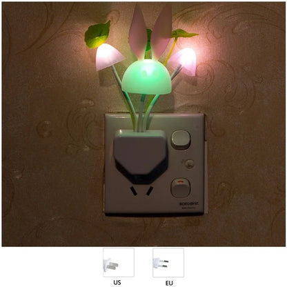 LED Mushroom Lamp Novelty Night Light Fungus Luminaria Lamp  LED Night Lights Sensor 85-265V Water Grass Luminaria Lamp