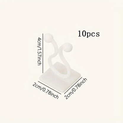 10pcs-Home Garden Plant Climbing Wall Fixture Clips Rattan Vine Fixer Self-Adhesive Plant Climbing Wall Fixed Buckle Hook