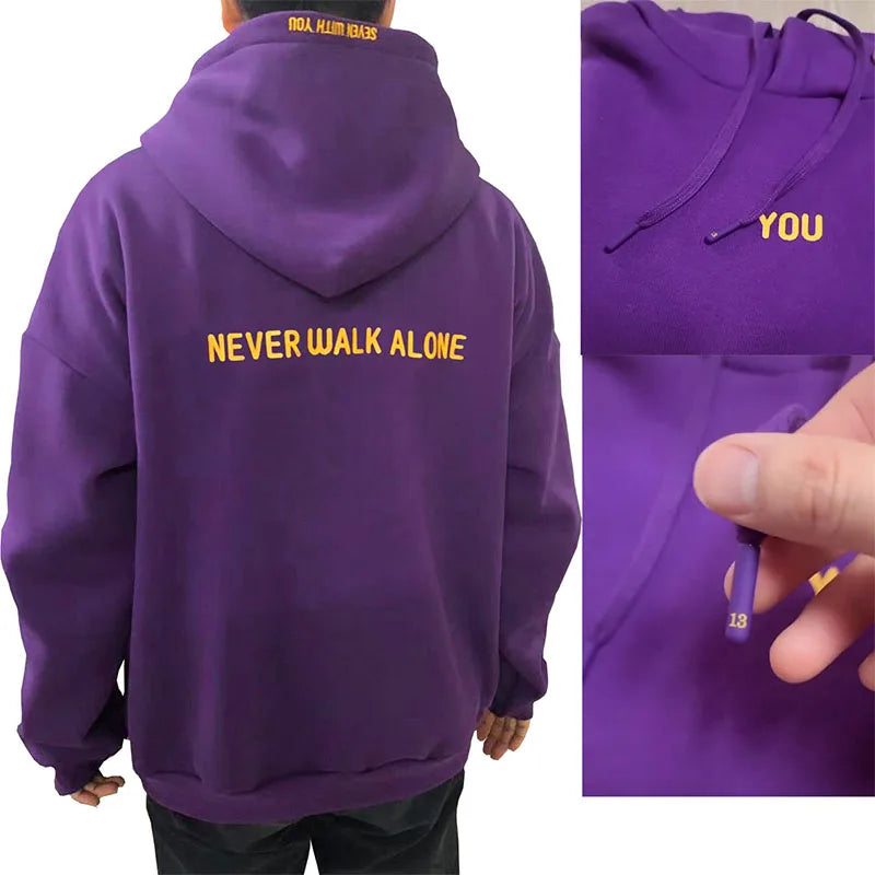 2024 Original  Hoodie Printed Seven With You 13 You Never Walk Alone Digital File Jimin Merch For Fans Card Purple Sweatshirt
