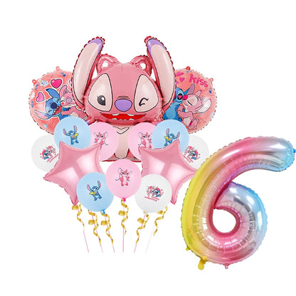 Disney Stitch Birthday Party Balloons Lilo & Stitch Balloon Sets Baby Shower for Kids Birthday Party Decorations Supplies Gifts