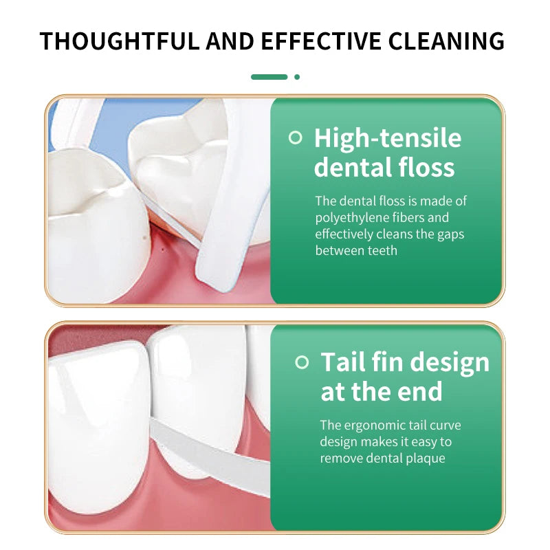 1/2/3/5/10 Box Portable Disposable Dental Floss Plastic Toothpick High-tension Dental Floss Stick Dental Floss Box ?Oral Care