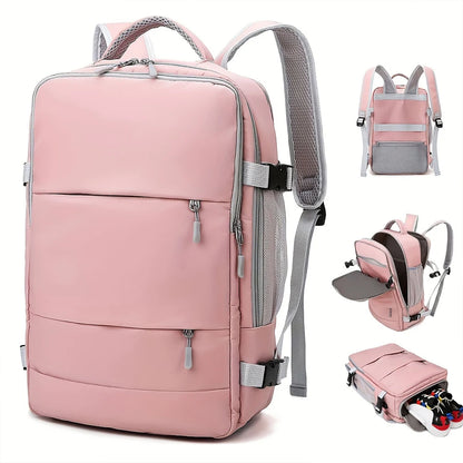 Large Capacity Fashionable Travel Backpack with Adjustable Suitcase, Travel Storage Bag, Multifunctional Leisure Bag