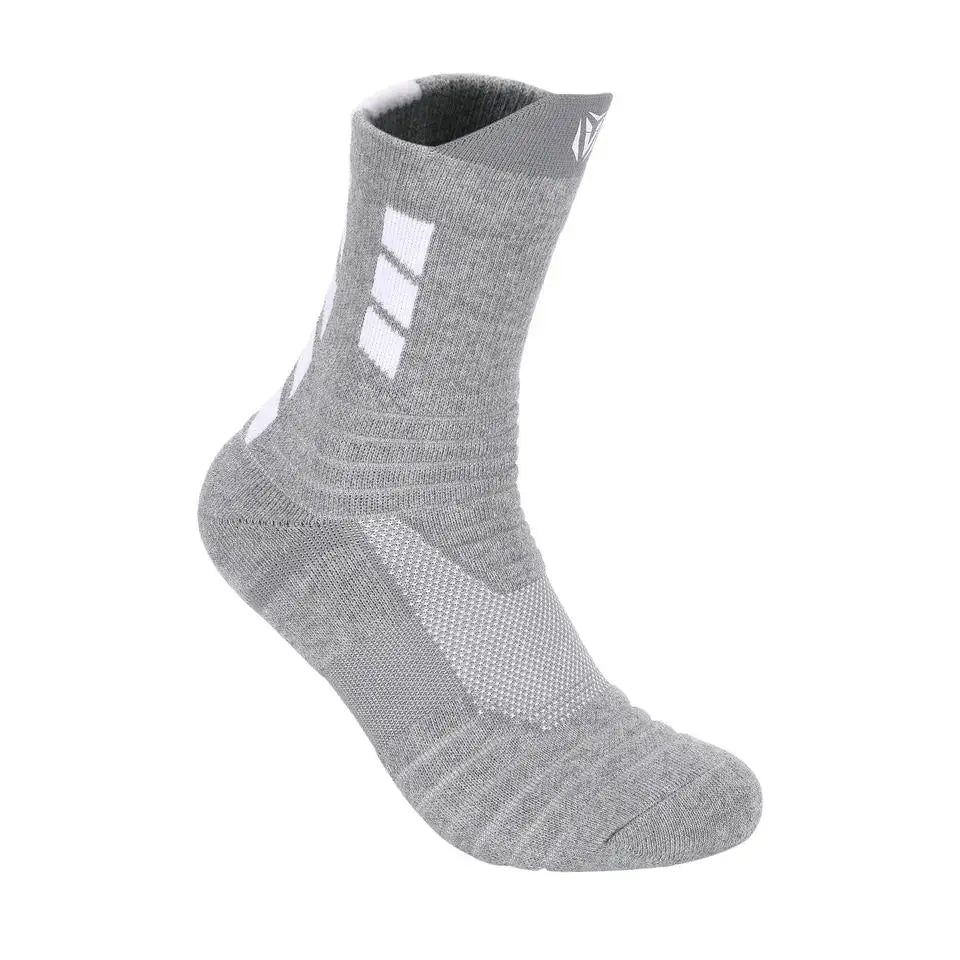 Veidoorn High Quality Sport Socks for Men Mid Calf Length Running Basketball Socks Thicken Non Slip Camping Cycling Stocking