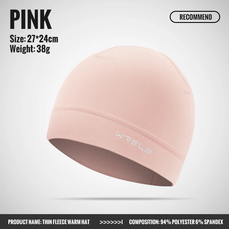 WRELS?Winter Cycling Cap Windproof Keep Warm Skiing Cap Road Cycling Warm Hat Snow Outdoor Sport Thermal Fleece Running Headband