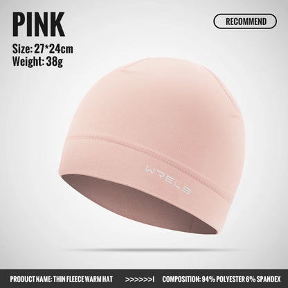 WRELS?Winter Cycling Cap Windproof Keep Warm Skiing Cap Road Cycling Warm Hat Snow Outdoor Sport Thermal Fleece Running Headband