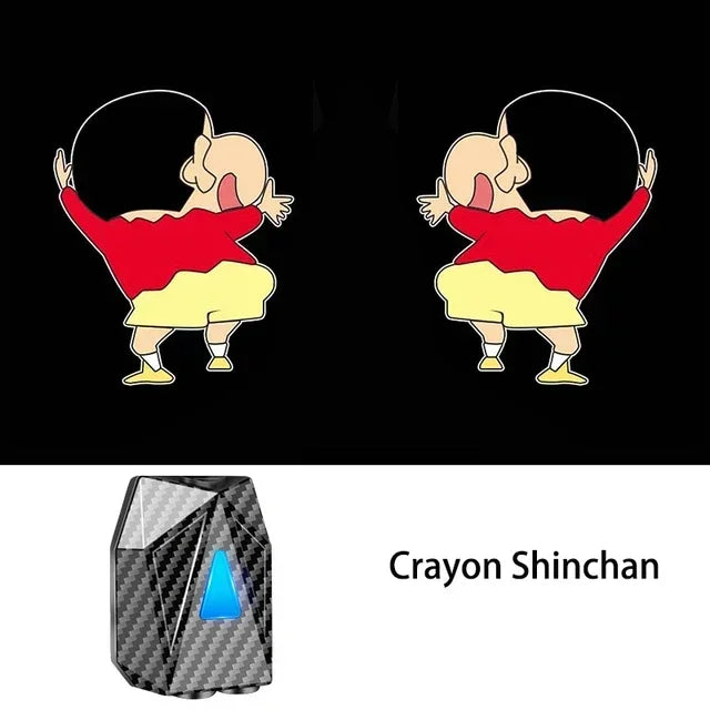 Novelty Cartoon Car Light Wireless Dynamic Projector LED Car Door Lamp Children Animetion Atmosphere Decor Light Warning Welcome