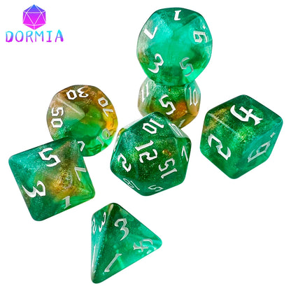 Dice Games TRPG DND Dice Set Most POP Multi Colours Amazing Retro Font Style And Pattern For Souvenirst Entertainment Board Game