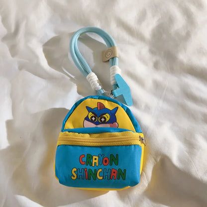 Crayon Shin-Chan Bag Mobile Phone Lanyard Wallet Earphone Case Storage Bag Anti Throwing Wrist Strap Cartoon Gifts for Kids Bag