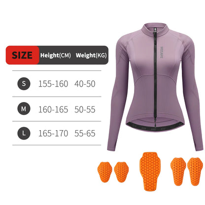 WOSAWE Women Motorcycle Jacket Body Armor CE Certified Summer Downhill Motocross Riding Clothing Protection Racing Reflective