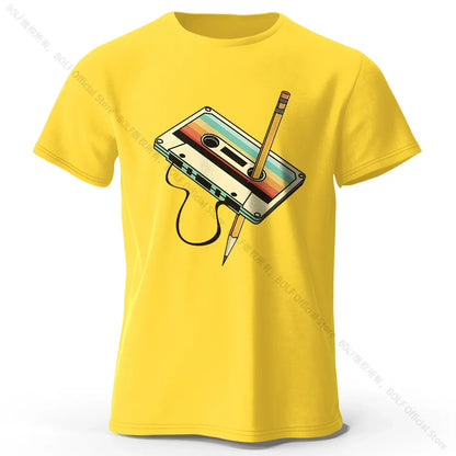 Men's Summer Essential 100% Cotton Printed T-Shirt, Soft & Breathable Round Neck Short Sleeve Tee, Unisex Casual Wear