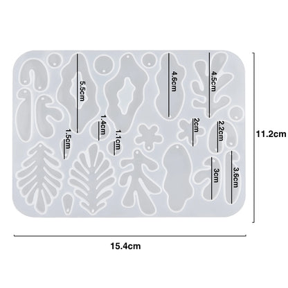 Geometric Earring Pendant Silicone Mold Round Epoxy Resin Mould For DIY Ornaments Keychain Necklace Charms Epoxy Resin Crafts